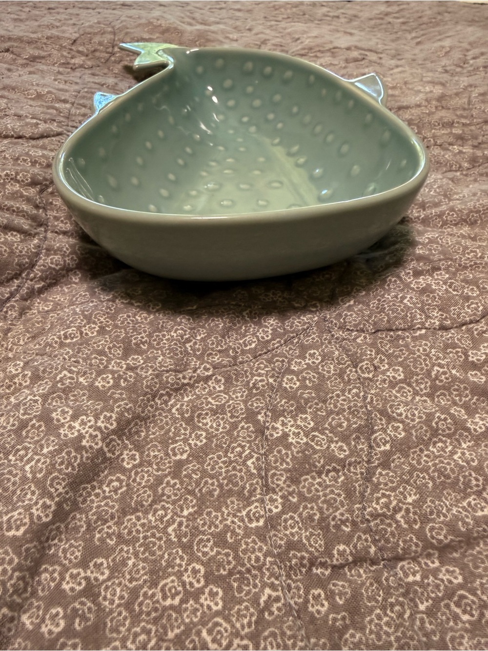 Whale Shark Ceramic Trinket Dish in Seafoam - Picture 4 of 4